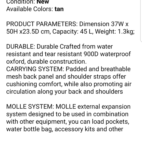 2- Gonex  Durable Backpack Hiking Camping Tactical - Picture 2 of 8